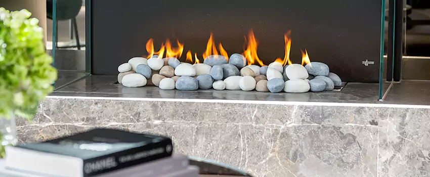 Double-Height Fireplace Design Refurbishment in Sutton, Ontario